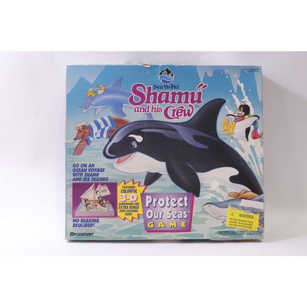 Sea World, Shamu and his Crew, Protect Our Seas, Game, Pressman, ~ 251114-WH F-1